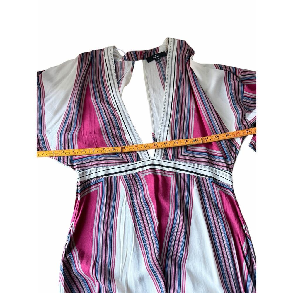 *New Lulus Montecito cream Print Maxi bohemian geometric Dress. Size-M - Picture 8 of 8